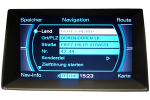 Audi MMI Navi Monitor. MMI Navi Monitor defect. Check, repair or exchange